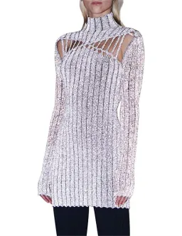 Dion Lee X Braid Light Reflective Mini Dress Black Size 6 for rent on The Volte - image 2