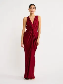 One Fell Swoop Gaia Dress Black Cherry Size 10 for rent on The Volte - image 1