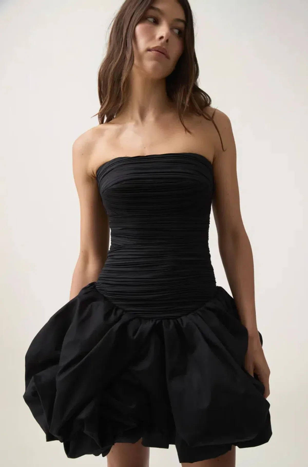 Aje Violette Bubble Hem Mini Dress Black Size 6 - Image 4