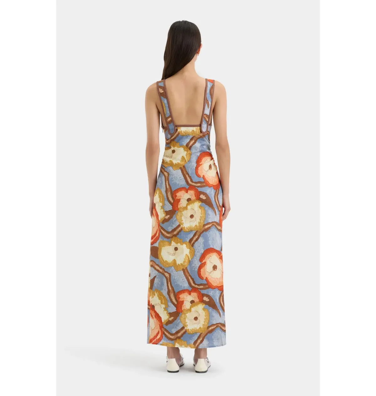 Sir The Label Avery V Neck Midi Dress in Camellia Print Size 4 / AU 14 - Image 4