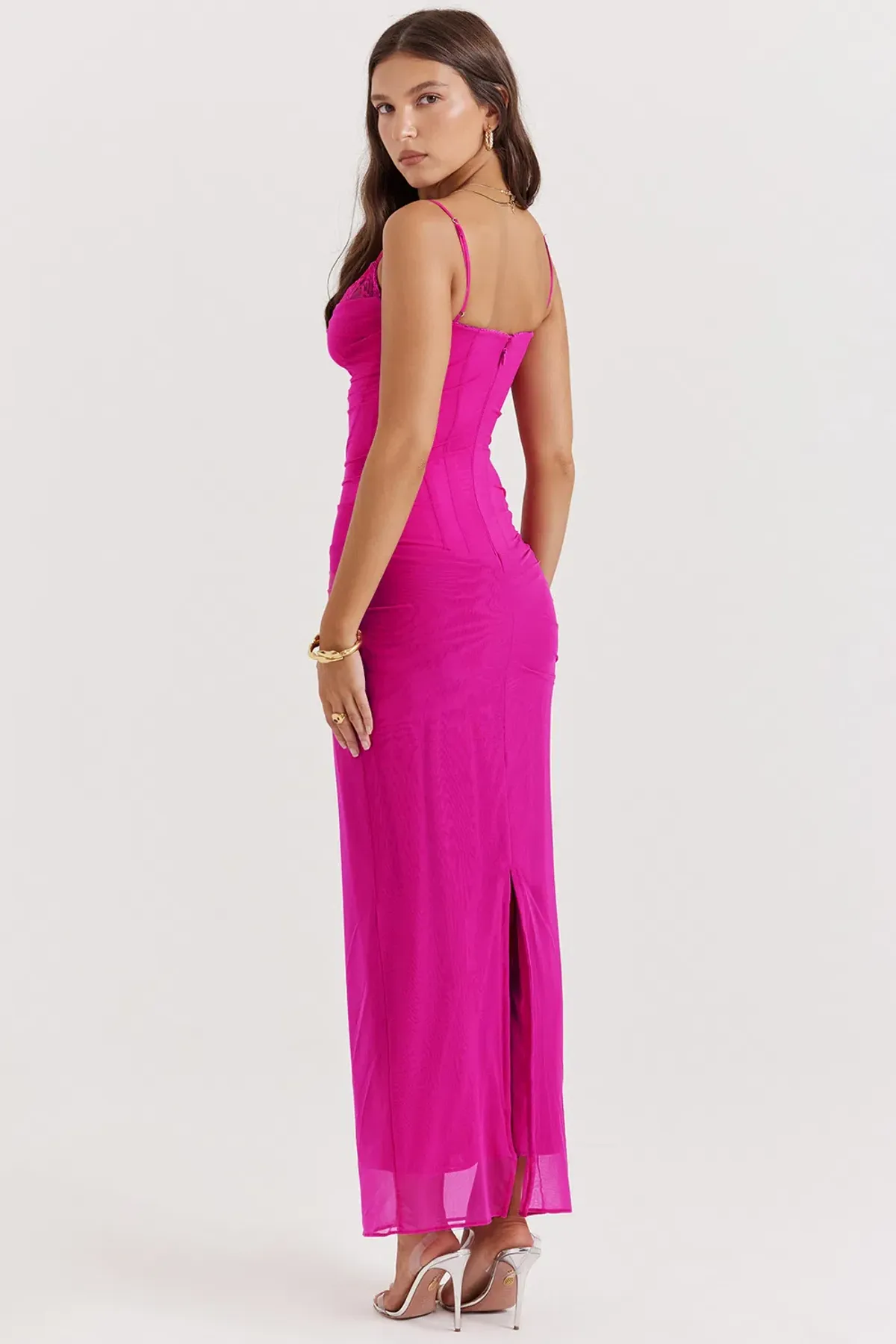 House of CB Nalini Maxi Dress Fuchsia Size XS Regular Cup - Image 2