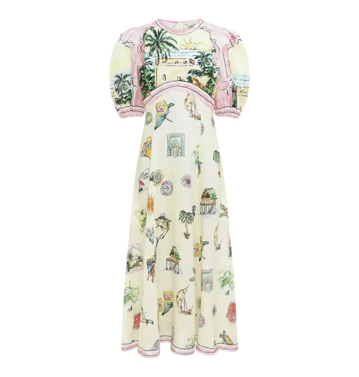 Alemais Sunset Midi Dress Multi Size AU 12 - Image 3