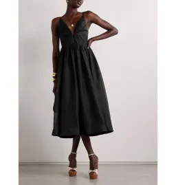 Zimmermann Illustration V Neck Midi Dress in Black Size 0 / AU 8 for rent on The Volte - image 1