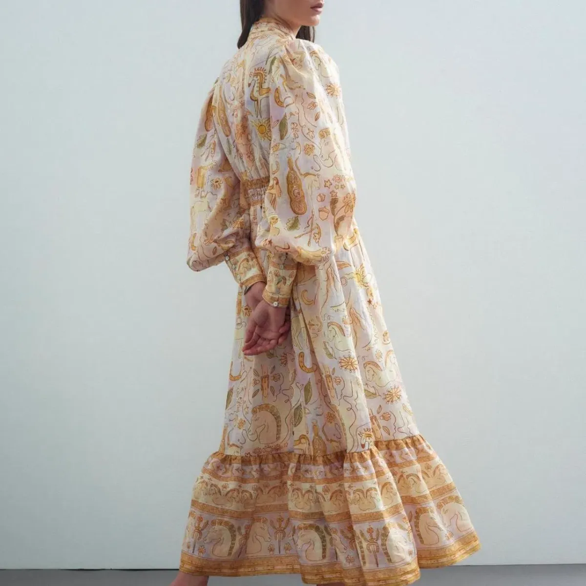 Alemais Solitaire Midi Dress Print Size 10 - Image 2