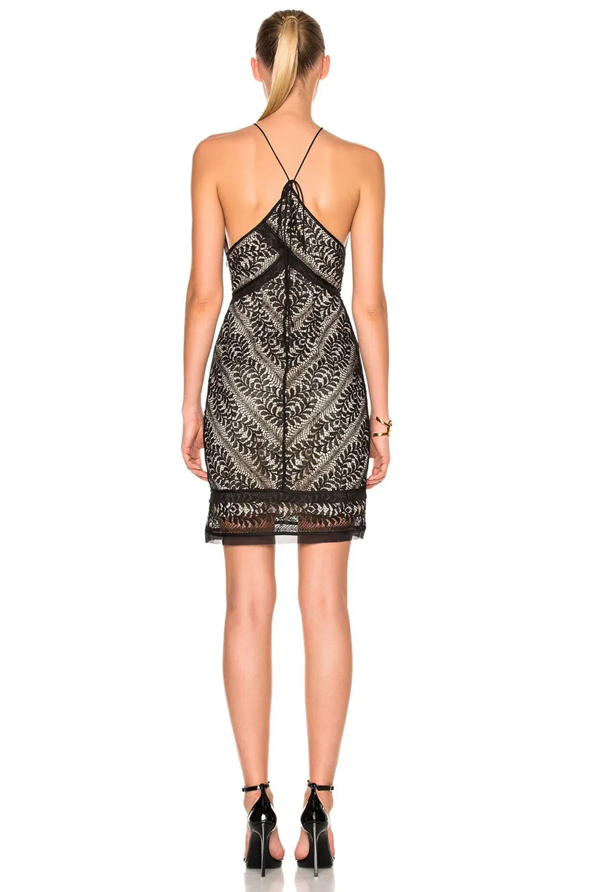 NWT Lover The Label Helix Lace Silk Halter Dress Black Size 10  - Image 3
