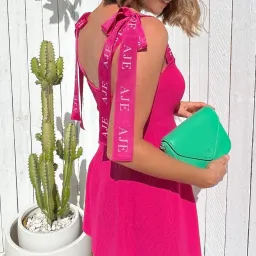 Aje Amber Knit Mini Dress Pink Size L / AU 12 for rent on The Volte - image 5