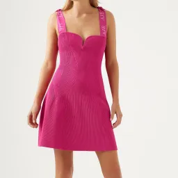 Aje Amber Knit Mini Dress Pink Size L / AU 12 for rent on The Volte - image 2