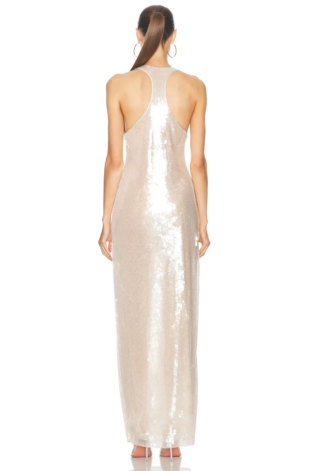 Retrofete Bella Sequin Dress Cream Size XS / AU 6 - Image 2