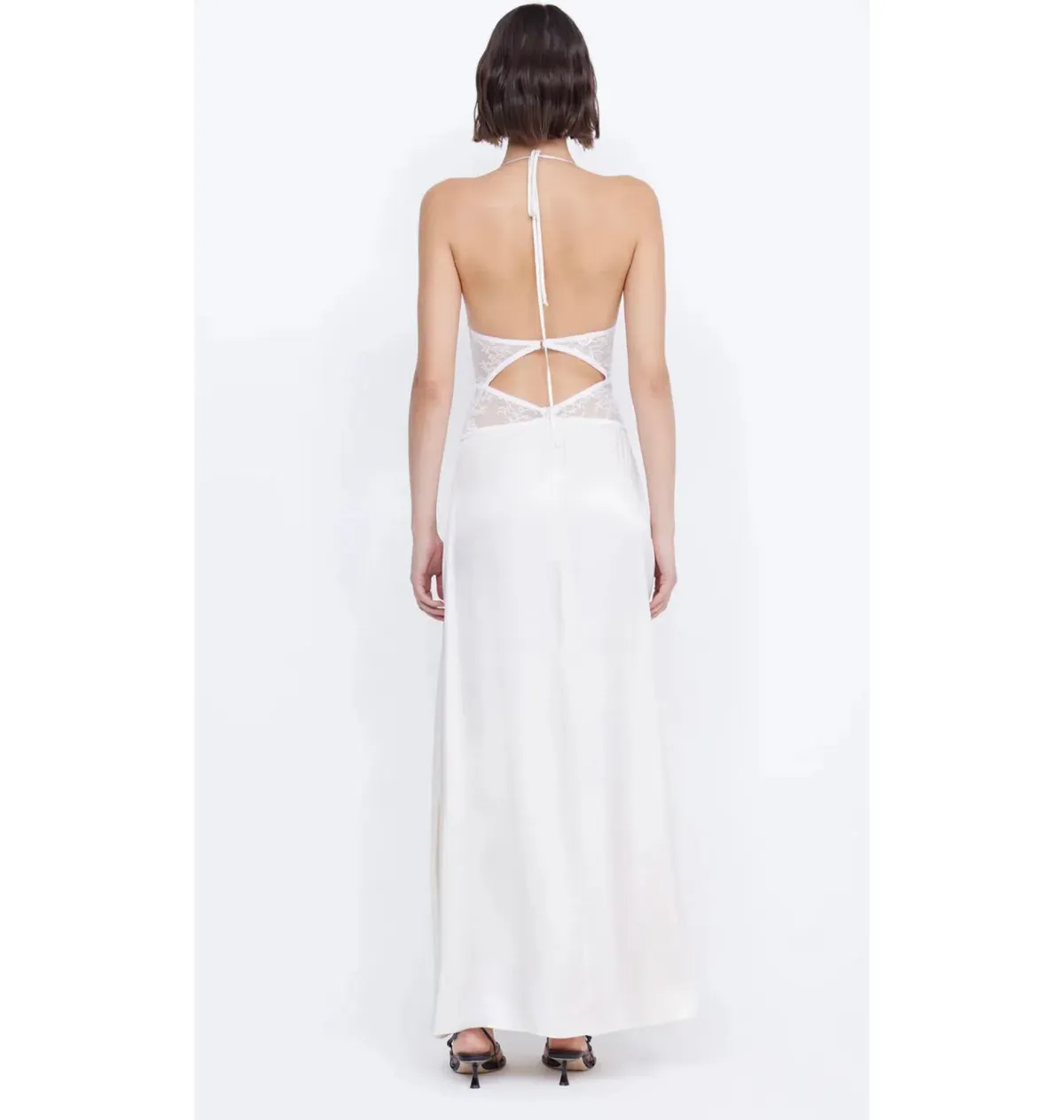 Bec & Bridge Santal Halter Maxi Dress Ivory Size AU 8 - Image 5