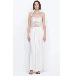 Bec & Bridge Santal Halter Maxi Dress Ivory Size AU 8 for rent on The Volte - image 1