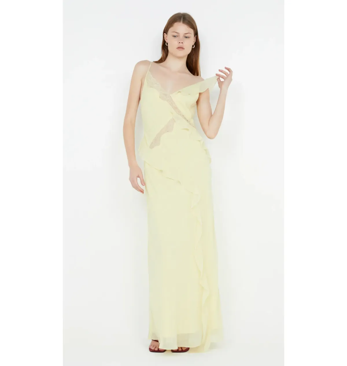  Bec & Bridge Knox Maxi Dress Icy Yellow Size AU 6 - Image 3