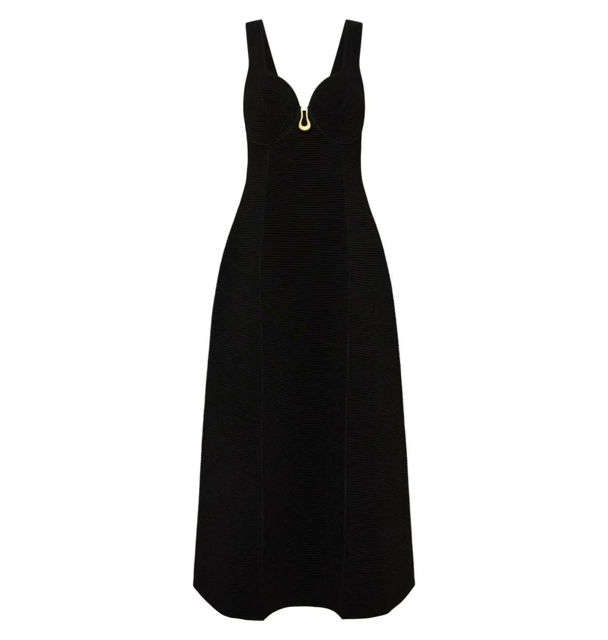 Aje Sylvette Knit Midi Dress Black Size AU 6 - Image 4
