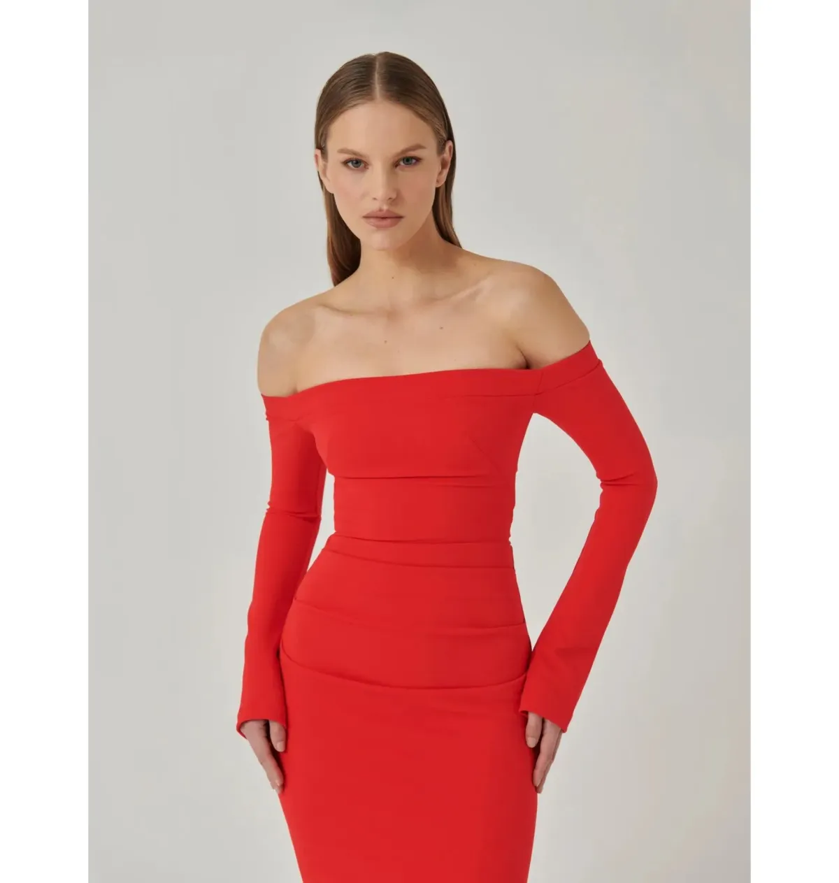 Effie Kats Anita Gown in Cherry Red Size XS / AU 6 - Image 2
