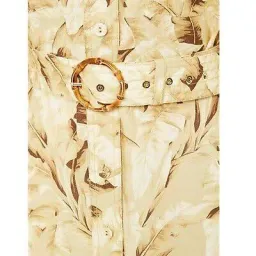 Zimmermann Linen Belted Shirt Dress Palm Tree Print Size 3 / AU 14 for rent on The Volte - image 4