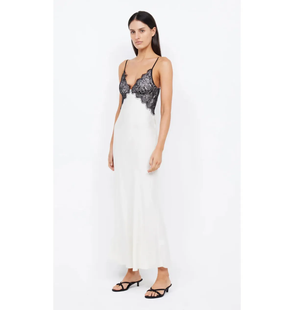 Bec & Bridge Emery Lace Maxi Dress Ivory/Black Size AU 12 - Image 2