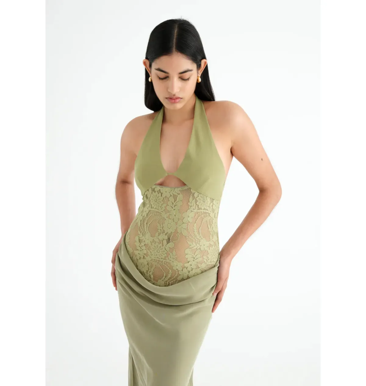 Benni Miko Maxi Dress Pear Size AU 8  - Image 3