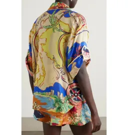 Zimmermann Alight Short Sleeve Shirt and Draw Waist Short Nautical Map Size 1 / AU 10 for rent on The Volte - image 3