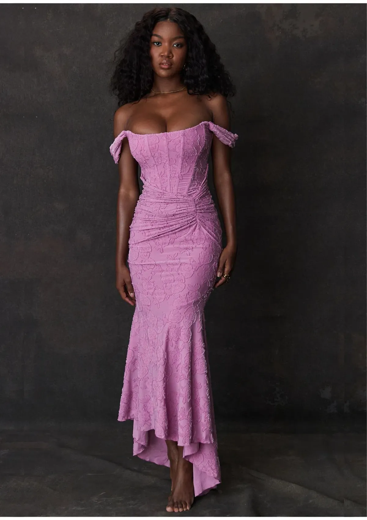 House of CB Cesca Floral Maxi Dress in Rose Pink Size S / AU 8 - Image 4