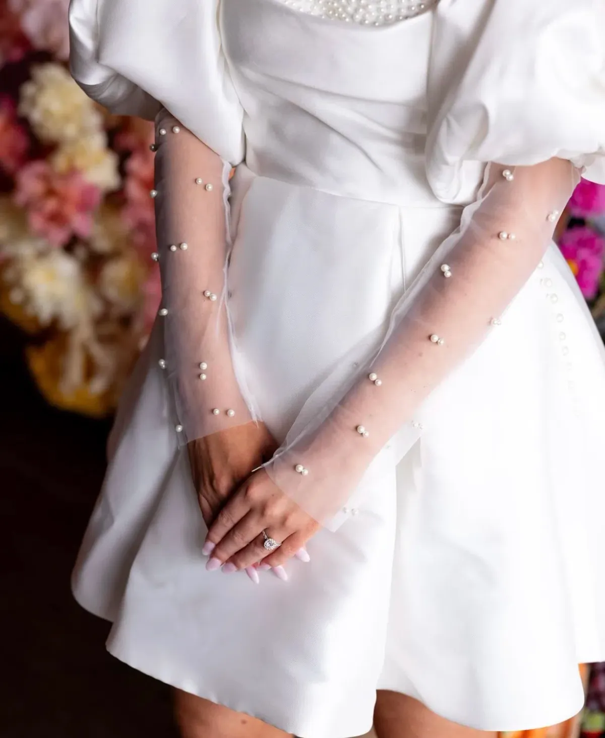 Aston Bridal Miranda Mini Dress White Size 6 - Image 5