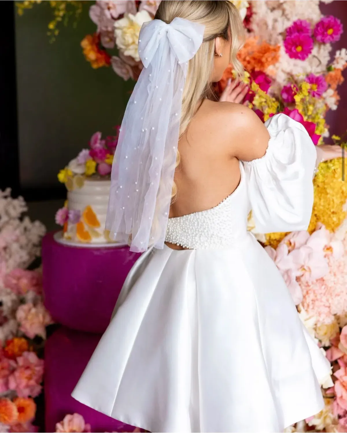 Aston Bridal Miranda Mini Dress White Size 6 - Image 4