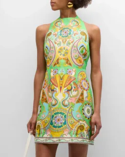 Alemais Pinball Mini Dress Green Multi Size AU 8 for rent on The Volte - image 4