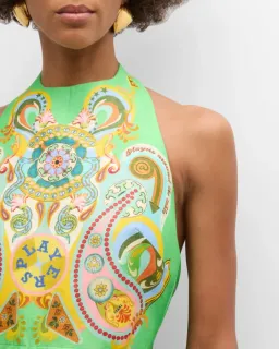 Alemais Pinball Mini Dress Green Multi Size AU 8 for rent on The Volte - image 6