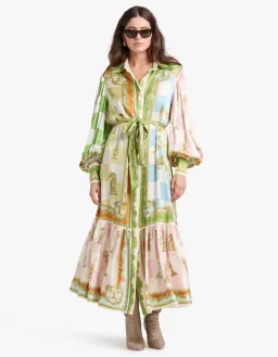 Alemais Checkmate Silk Shirtdress Multi Size AU 8 for rent on The Volte - image 22