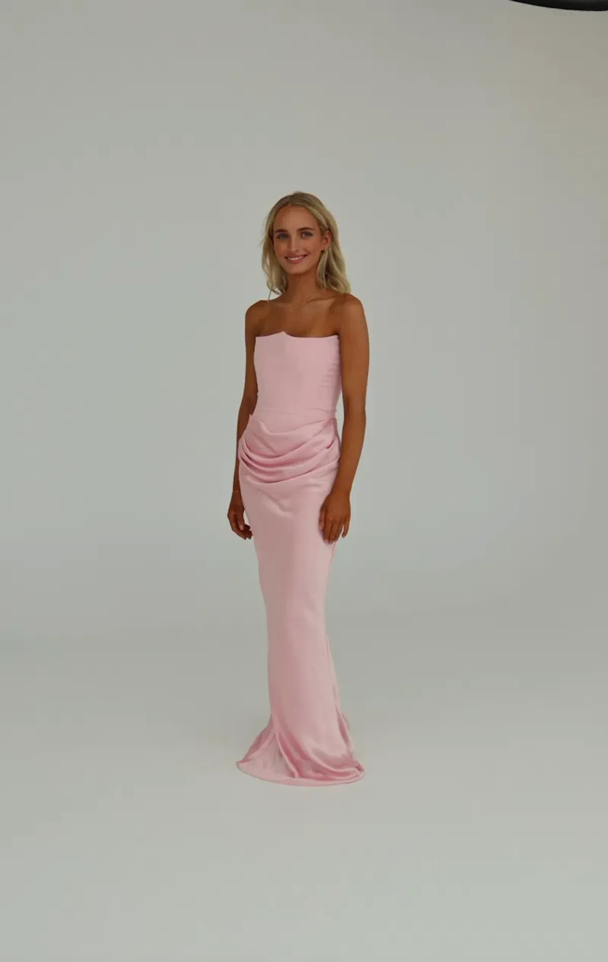 House of CB Persephone Strapless Corset Dress Rose Shadow Size XS / AU 6 - Image 2