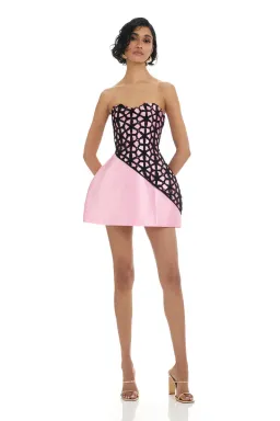 Eliya The Label Ataya Dress Pink/Black Size XS/Au 6 for rent on The Volte - image 1