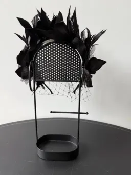 Olga Berg Fascinator Black for rent on The Volte - image 3