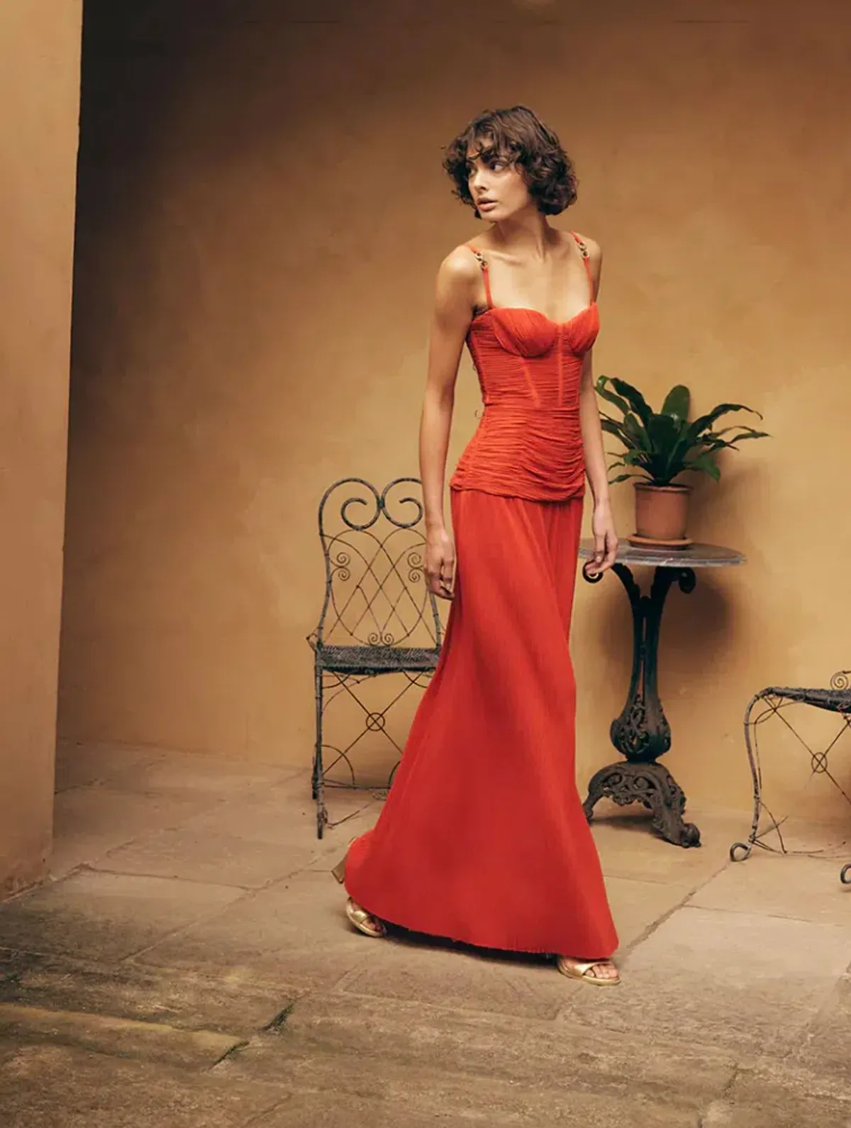 Manning Cartell Double Time Pleat Dress Red Size 10 - Image 7