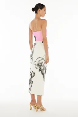 Manning Cartell Overbloom Midi Dress White/Black Floral Size 8 for rent on The Volte - image 3