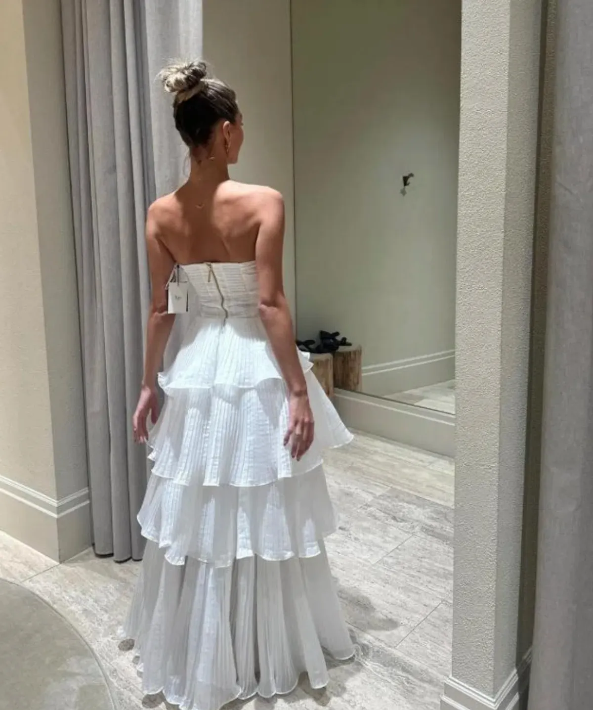 AJE Sunbeam Bustier and Cosmos Skirt Set in Ivory Size 4 - Image 2