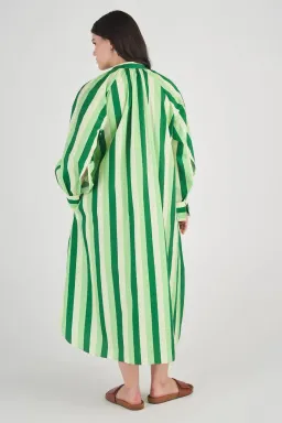 Oroton Multi Stripe Shirt Dress in Garden Size 12 fits 16 for rent on The Volte - image 5