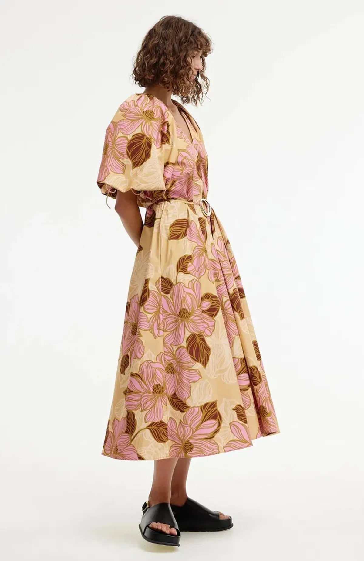 Kinney Elle Puff Sleeve Maxi Dress Rosa Floral Size XXL / AU 16 - Image 6