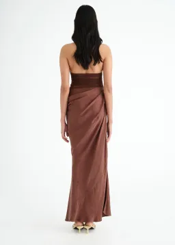 Benni Gina Dress in Chocolate Size 12  for rent on The Volte - image 3