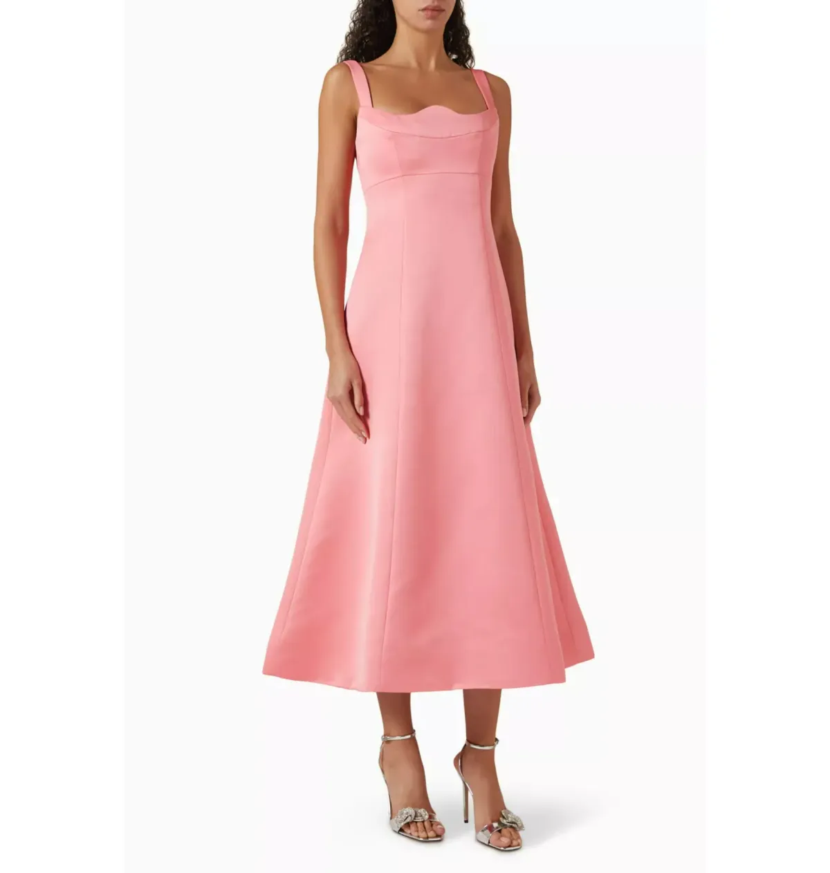 Leo Lin Odette Midi Dress in Strawberry Pink Size AU 6 - Image 1