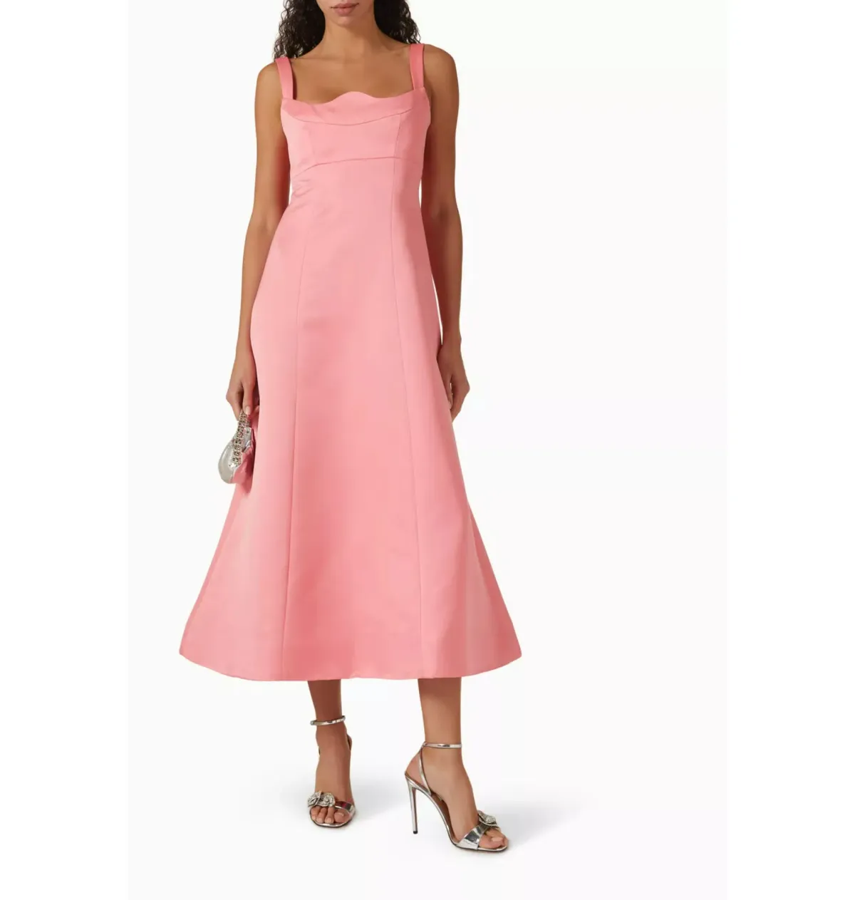 Leo Lin Odette Midi Dress in Strawberry Pink Size AU 6 - Image 2