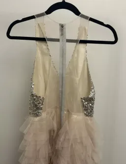 Eileen Kirby Lilly Mini Dress Nude and Silver Size AU 8  for rent on The Volte - image 3