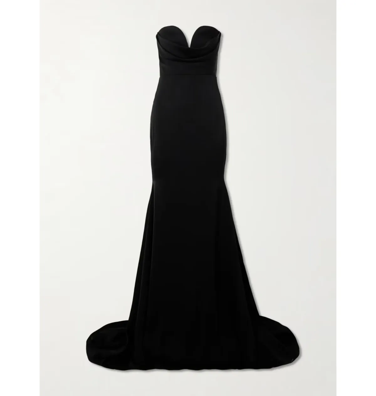 Alex Perry Strapless Sweetheart Drape Gown Black Size AU 8 - Image 9