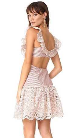 Zimmermann Meridian Stripe Frill Dress Red Stripe Size 6 for rent on The Volte - image 4