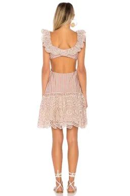 Zimmermann Meridian Stripe Frill Dress Red Stripe Size 6 for rent on The Volte - image 2