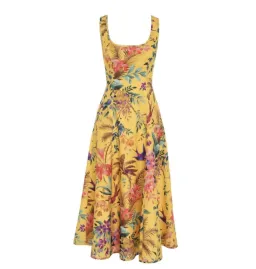 Zimmermann Tropicana Cut Out Midi Dress in Mango Floral Size 0 / AU 8 for rent on The Volte - image 3