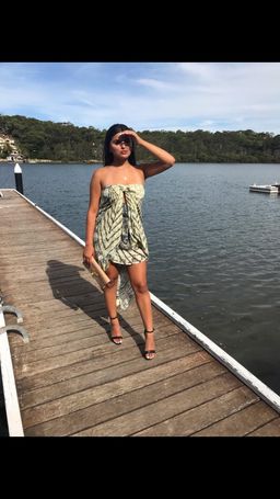 CAMILLA green print mini size 8 for rent on The Volte - image 2