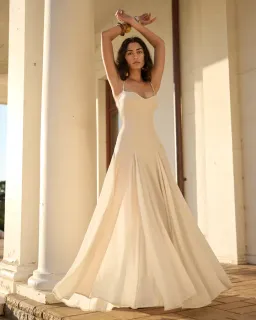 Arcina Ori  Paloma Dress in Stone Size 8  for rent on The Volte - image 1