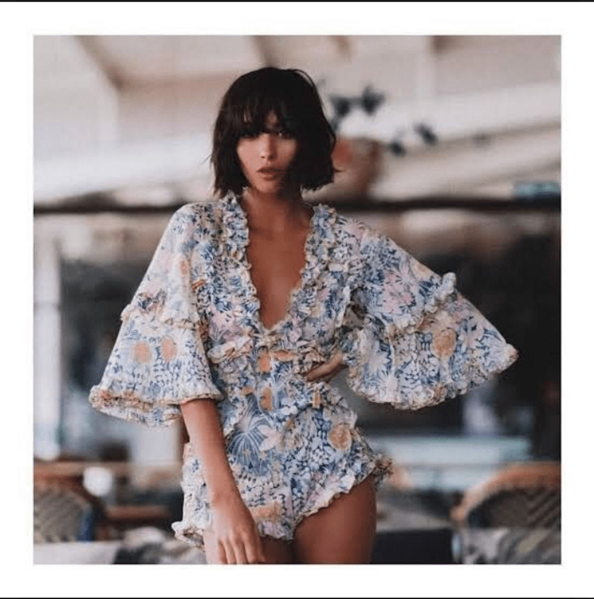 Alice Mccall 'Choose Me Romper' Blue Floral Sz 8 - Image 1