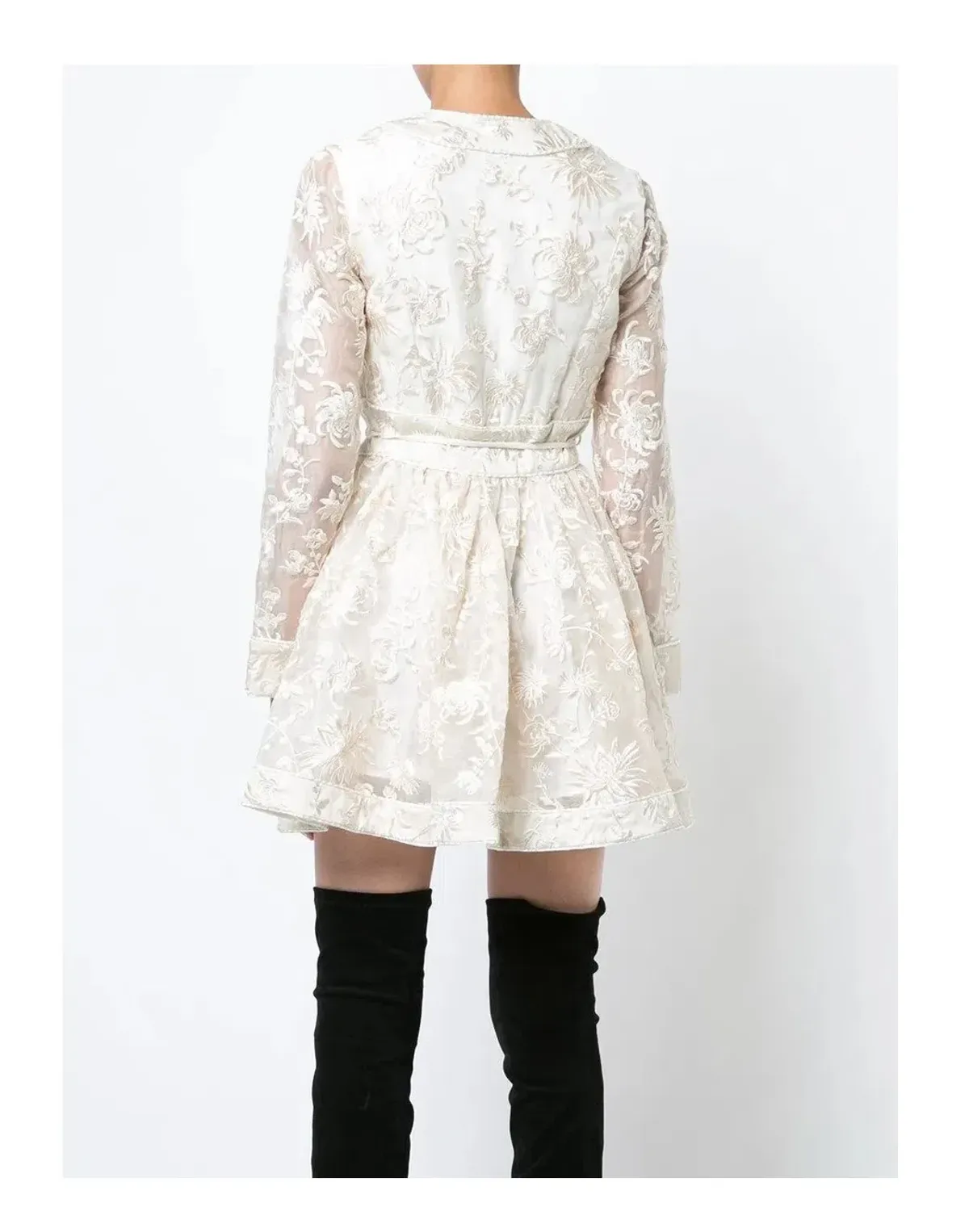 Zimmermann Rife Embroidered Dress Cream Size 2 / AU 12 - Image 2