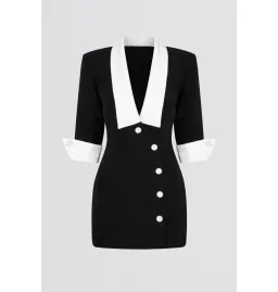 Atoir Fallon Dress In Black/Ivory Size AU 6 for rent on The Volte - image 4