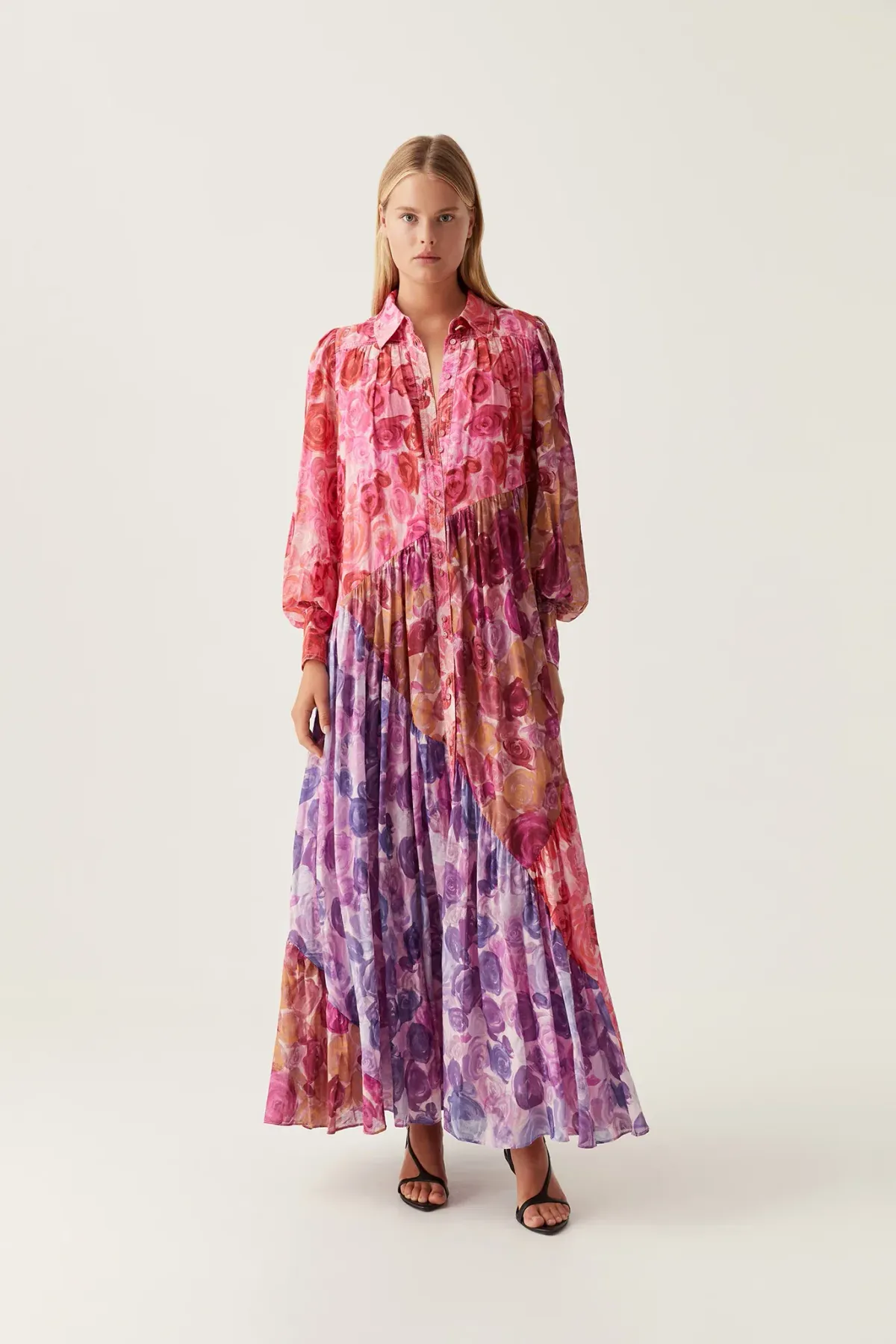 Aje Collisions Smock Maxi Dress Kaleidoscopic Rose Size AU 8 - Image 1