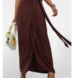 Staud Halterneck Dress Brown Size AU 6 for rent on The Volte - image 4